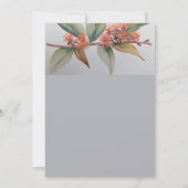 オーストラリアのユーカリの花の招待状 招待状 (裏面)