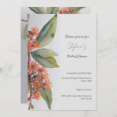 オーストラリアのユーカリの花の招待状 招待状 (正面/裏面)