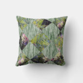 オーストラリアのユーカリ花幾何学デザイン クッション (裏面)