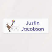 オーストラリアのユーモアのカンガルーパーソナライズされたロ ラベル (デザイン2)