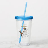 オーストラリアのユーモアのカンガルー漫画イラストレーション アクリルタンブラー (裏面)