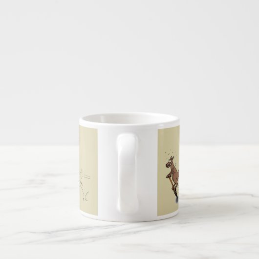 オーストラリアのユーモアのカンガルー漫画イラストレーション エスプレッソカップ (裏面)