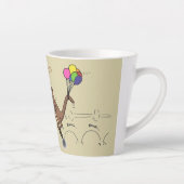 オーストラリアのユーモアのカンガルー漫画イラストレーション カフェラテマグ (右)