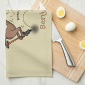 オーストラリアのユーモアのカンガルー漫画イラストレーション キッチンタオル (四つ折り)