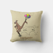 オーストラリアのユーモアのカンガルー漫画イラストレーション クッション (正面)