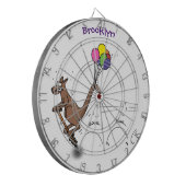 オーストラリアのユーモアのカンガルー漫画イラストレーション ダーツボード (正面左)