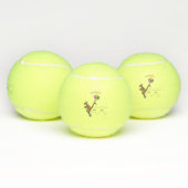 オーストラリアのユーモアのカンガルー漫画イラストレーション テニスボール (マルチ)