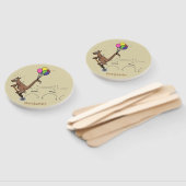 オーストラリアのユーモアのカンガルー漫画イラストレーション ハンドファン (組立なし)