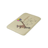 オーストラリアのユーモアのカンガルー漫画イラストレーション バスマット (アングル)