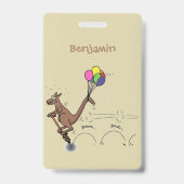 オーストラリアのユーモアのカンガルー漫画イラストレーション バッジ (Back)