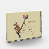 オーストラリアのユーモアのカンガルー漫画イラストレーション フォトブロック (左)