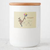 オーストラリアのユーモアのカンガルー漫画イラストレーション フードラベル (正面)