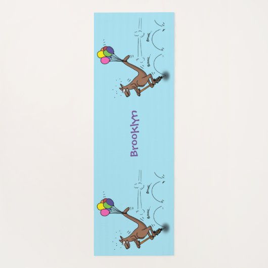 オーストラリアのユーモアのカンガルー漫画イラストレーション ヨガマット (裏面)