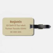 オーストラリアのユーモアのカンガルー漫画イラストレーション ラゲッジタグ (裏面横)