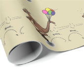 オーストラリアのユーモアのカンガルー漫画イラストレーション ラッピングペーパー (ロールコーナー)