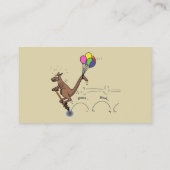 オーストラリアのユーモアのカンガルー漫画イラストレーション 名刺 (裏面)