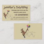 オーストラリアのユーモアのカンガルー漫画イラストレーション 名刺 (正面/裏面)