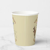 オーストラリアのユーモアのカンガルー漫画イラストレーション 紙コップ (右)