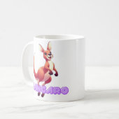 オーストラリアのユーモア切りカンガルーのカートンマグ コーヒーマグカップ (正面左)