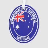オーストラリアのラウンドエンブレム オーナメント (正面)