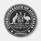 オーストラリアのラウンドエンブレム マグネット (正面)