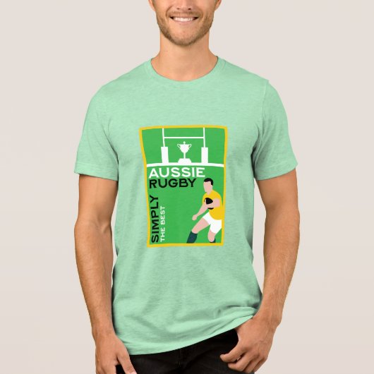 オーストラリアのラグビー選手 トライブレンドＴシャツ (正面)