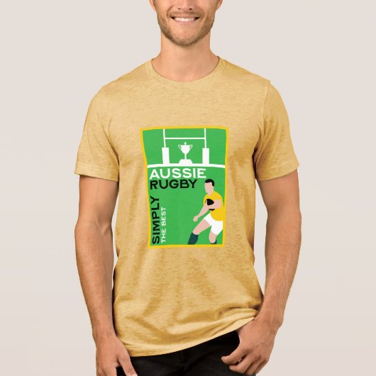 オーストラリアのラグビー選手 トライブレンドTシャツ (正面)