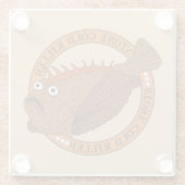 オーストラリアのリーフストーンフィッシュおもしろいアニメ ガラスコースター (裏面)