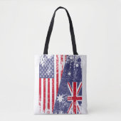 オーストラリアのルーツハーフアメリカ国旗オーストラリア トートバッグ (正面)