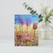 オーストラリアのワイルドフラワーアート シーズンポストカード (スタンド正面)