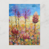 オーストラリアのワイルドフラワーアート シーズンポストカード (正面)