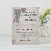 オーストラリアのワイルドフラワーガムツリーの結婚式の招待 招待状 (スタンド正面)