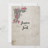 オーストラリアのワイルドフラワーガムツリーの結婚式の招待 招待状 (裏面)