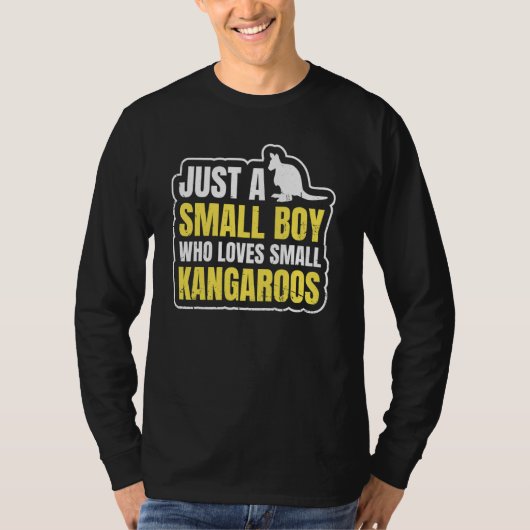 オーストラリアのワラビーでワラビー少年を探す Tシャツ (正面)