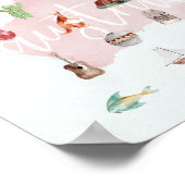 オーストラリアのワンダーラストのランドマークの地図 ポスター (角)