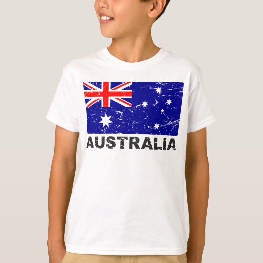 オーストラリアのヴィンテージの旗 Tシャツ (正面)