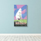 オーストラリアのヴィンテージ旅行のポスターを復元 キャンバスプリント (インサイチュ (ウッドフロア))