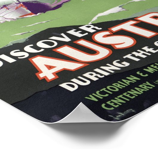 オーストラリアのヴィンテージ旅行のポスターを復元 ポスター (角)