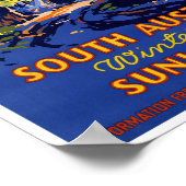 オーストラリアのヴィンテージ旅行のポスターを復元 ポスター (角)