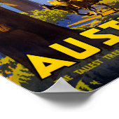 オーストラリアのヴィンテージ旅行のポスターを復元 ポスター (角)