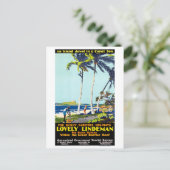 オーストラリアのヴィンテージ旅行のポスターを復元 ポストカード (スタンド正面)