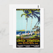 オーストラリアのヴィンテージ旅行のポスターを復元 ポストカード (正面/裏面)