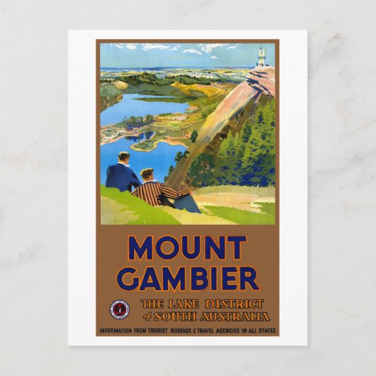 オーストラリアのヴィンテージ旅行のポスターを復元 ポストカード (正面)