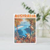 オーストラリアのヴィンテージ旅行 ポストカード (スタンド正面)