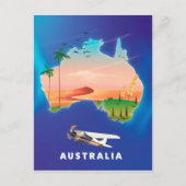 オーストラリアの休暇旅行ポスター ポストカード (正面)