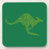 オーストラリアの俗語で作られたカンガルー コースター (正面)