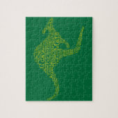 オーストラリアの俗語で作られたカンガルー ジグソーパズル (縦)