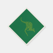 オーストラリアの俗語で作られたカンガルー スタンダードカクテルナプキン (角)