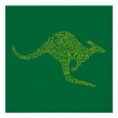 オーストラリアの俗語で作られたカンガルー ポスター (正面)