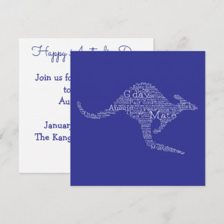 オーストラリアの俗語で作られたカンガルー 招待状